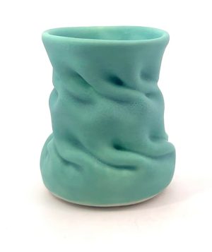 Mini Turquoise Double Fold by Clark House Pottery
