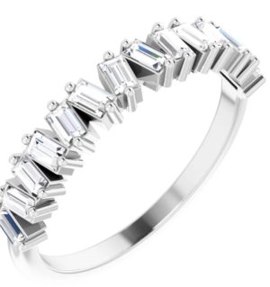Baguette Diamond Scattered Band