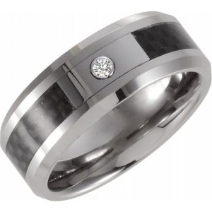 Tungsten and Carbon Fiber Ring
