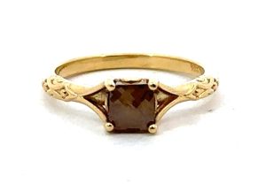 18k Yellow Fancy Diamond Ring