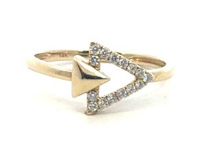 14YG Arrowhead Diamond Ring