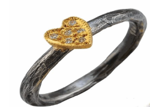 24k YG Bonded Heart Ring