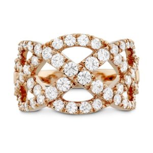 Hearts On Fire Intertwining Rose Right Hand Ring