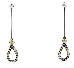 18k Ombre Teardrop Earrings