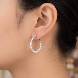 Hearts On Fire Aerial Regal Diamond Hoop Earrings