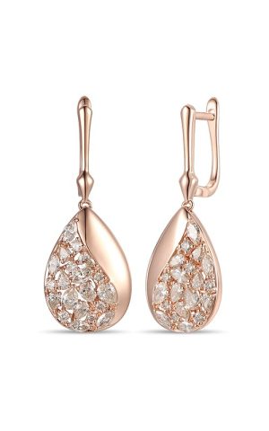 Le VianÂ® 14K Strawberry Gold Nude Diamond Teardrop Earrings