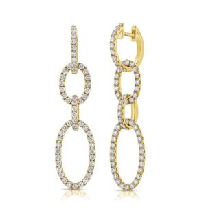 14k YG Diamond Dangle Earrings