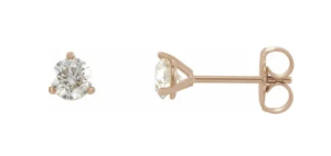 1/2 Carat Diamond Stud Yellow Gold