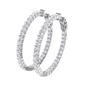 Inside Outside Natural Diamond Hoops