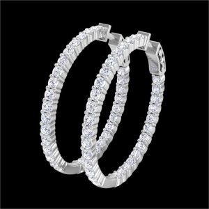Natural Diamond Hoops