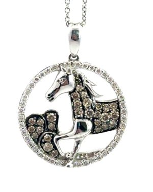 14k Vanilla Gold Horse Pendant