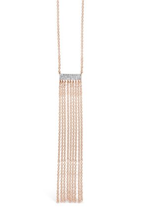 Rose Gold Fringe Necklace
