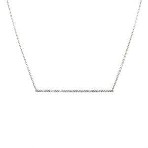 18k Diamond Bar Necklace