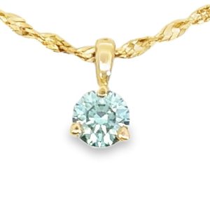 1/2ct Blue Diamond Solitaire Pendant