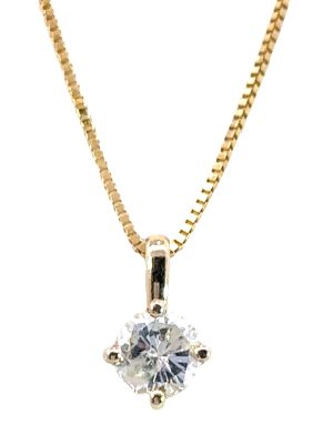 14k Yellow Gold 0.62ct Solitaire Pendant