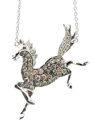 Chocolate and Vanilla Horse Necklace