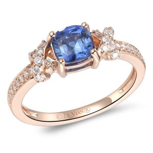 LeVian Ceylon Sapphire in Strawberry Gold with Diamonds
