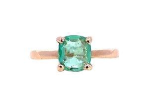 14KR Emerald Solitaire Ring