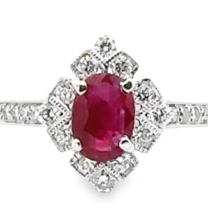 Ruby Halo Ring