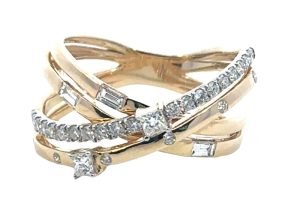 14K Yellow Gold Diamond Band