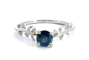 14WG Blue Sapphire Ring