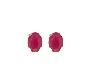 Small Ruby Stud Earrings