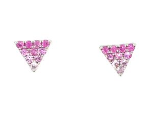 14k Ombre Pink Sapphire Earrings