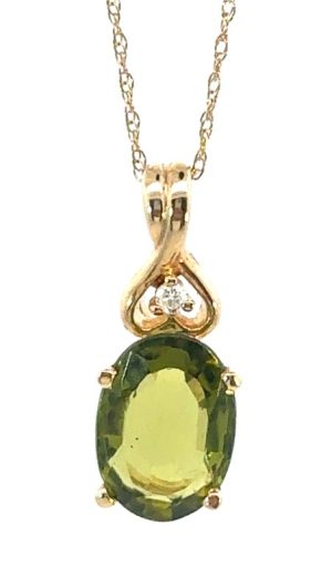 14KY Peridot Pendant