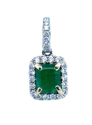 14KW Emerald Pendant