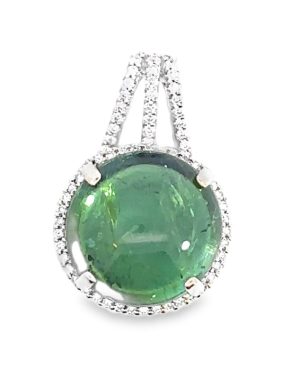 14K Green Tourmaline Pendant