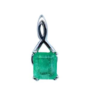 14KW Emerald Pendant