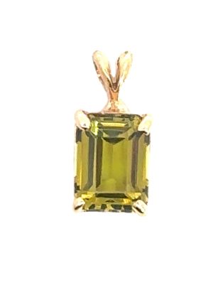 8x6 Peridot Pendant