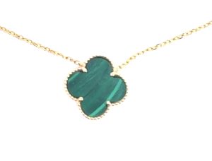 Malachite Clover Necklace