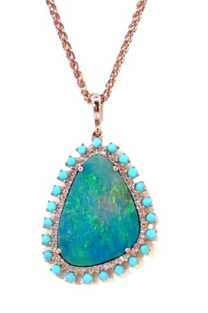14k Rose Gold Opal