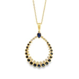 Teardrop Sapphire 18 karat  Pendant