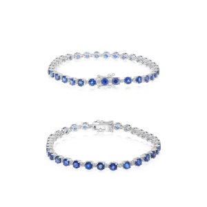 Sapphire and Diamond Tennis Bracelet