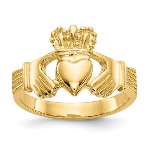 14 karat yellow Claddagh Ring