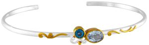 Sterling and 22k Topaz Bracelet