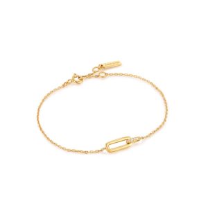 Ania Haie Gold Plated Glam Interlock Bracelet