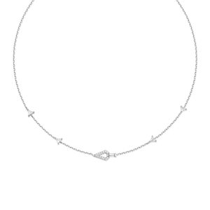 Silver Geometric Satellite Necklace