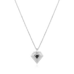 Silver Diamond Shaped Necklace