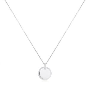 Silver Disc Necklace