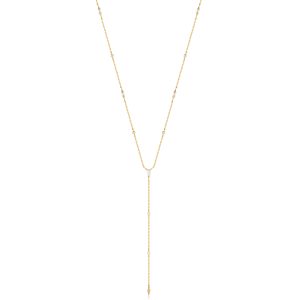 Gold Sparkle Point Y Necklace