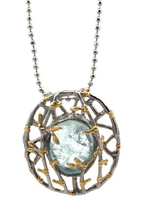 Sterling Silver Aquamarine Pendant
