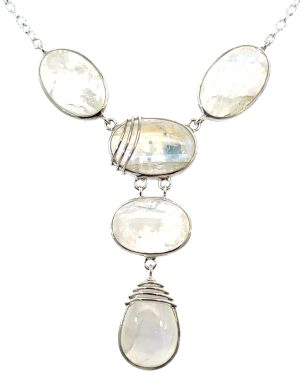 Custom Sterling Moonstone Necklace
