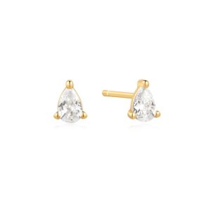 Gold Plated Sterling Pear Studs