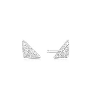 Silver Triangular Pav Studs