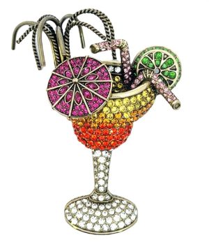 Heidi Daus "My O Mai tai" Crystal Brooch