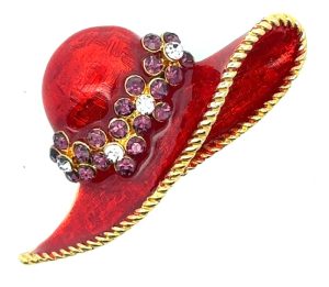 Red Hat Society Brooch