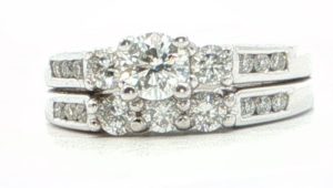 18k White Gold Bridal Set